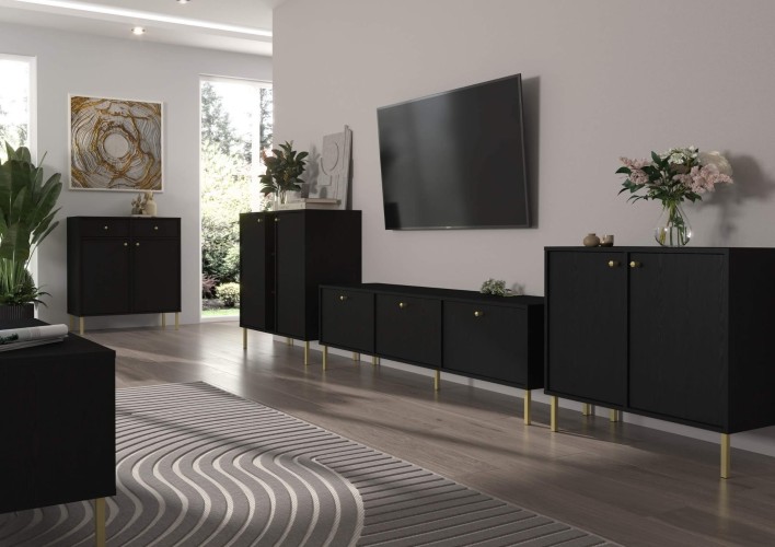 TOKYO 2 - KOMODA 826 + 822, RTV 303, KOMODA 812 CZARNY GRAFIT.jpg