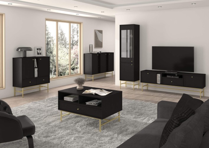 TOKYO 3 - KOMODA 825+822, WITRYNA 101, RTV 313, STOLIK 201 CZARNY GRAFIT.jpg