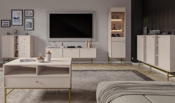 TOKYO 3 - KOMODA 824 + RTV 303, WITRYNA 101, KOMODA 823, STOLIK KAWOWY 201 BEŻ PIASKOWY.jpg