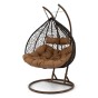 Fotel wiszący ogrodowy 2-osobowy HC-008 | Ciemny brązowy | OUTLET-3