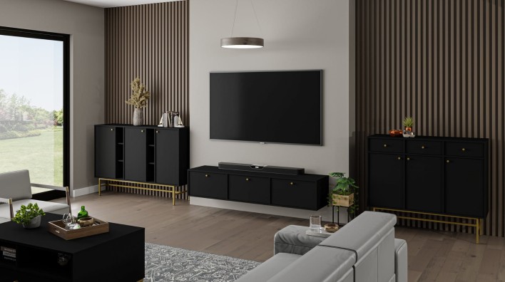 TOKYO 4 - RTV 303 + TOKYO 3 - KOMODA 823 +827, STOLIK KAWOWY 201 CZARNY GRAFIT.jpg