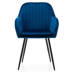 Krzesło welurowe C-892 granatowe | OUTLET