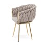 Krzesło obrotowe DC-7077S360 welur | ciemny beż #7 | OUTLET-9