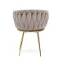 Krzesło obrotowe DC-7077S360 welur | ciemny beż #7 | OUTLET-12