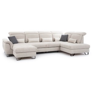 Narożnik z funkcją spania i pojemnikiem DIOVANI U | OSB + 2F + OS | Kolor do wyboru