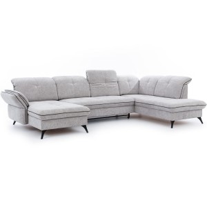 Narożnik z funkcją spania i pojemnikiem ROSSI U | OSB + 2F + OS | Kolor do wyboru