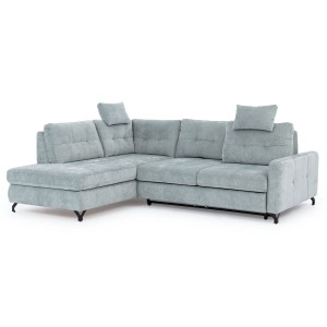 Narożnik z funkcją spania i pojemnikiem NEVA L | OS + 2FB | Kolor do wyboru