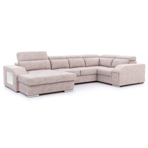 Narożnik z funkcją spania i pojemnikiem TAVON U | OSB + 2F + R + 1B | Kolor do wyboru