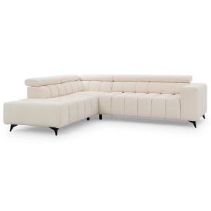 Narożnik z funkcją spania i pojemnikiem RAVESSO L | OS + R + 3FB | Kolor do wyboru