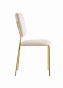 Krzesło Glamour C-898 beżowe, złote nogi | OUTLET-4