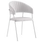 Krzesło Glamour, srebrne nogi C-889  jasnoszary welur #13 | OUTLET-1