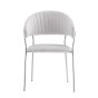 Krzesło Glamour, srebrne nogi C-889  jasnoszary welur #13 | OUTLET-3