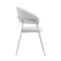 Krzesło Glamour, srebrne nogi C-889  jasnoszary welur #13 | OUTLET-4