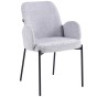 Krzesło tapicerowane CX2024 szary baranek boucle | OUTLET-1