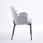 Krzesło tapicerowane CX2024 szary baranek boucle | OUTLET-2