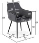 Krzesło tapicerowane DC-0084-2 szare | OUTLET-16