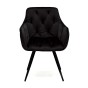 Krzesło obrotowe DC-0084-3 | welur | czarne | OUTLET-2