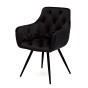 Krzesło obrotowe DC-0084-3 | welur | czarne | OUTLET-3