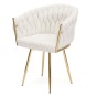 Krzesło obrotowe DC-7077S360 | Biały boucle | OUTLET-6