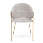 Krzesło Glamour DC-890-1 | jasny beż | boucle | złote nogi-2