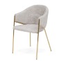 Krzesło Glamour DC-890-1 | jasny beż | boucle | złote nogi-3