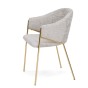 Krzesło Glamour DC-890-1 | jasny beż | boucle | złote nogi-4