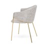 Krzesło Glamour DC-890-1 | jasny beż | boucle | złote nogi-5