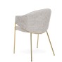 Krzesło Glamour DC-890-1 | jasny beż | boucle | złote nogi-6