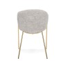 Krzesło Glamour DC-890-1 | jasny beż | boucle | złote nogi-7