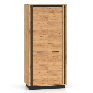 Szafa z lamelami URSO 03 | 92cm | Dąb craft złoty, czarny