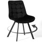 Krzesło obrotowe DC-6030S | welur | czarne | OUTLET-1
