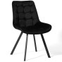 Krzesło obrotowe DC-6030S | welur | czarne | OUTLET-2