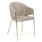 Krzesło Glamour DC-890-1 beż | boucle | złote nogi | OUTLET-1