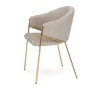 Krzesło Glamour DC-890-1 beż | boucle | złote nogi | OUTLET-4