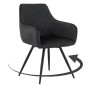 Krzesło obrotowe DC-0084-6 | Welur | Czarny | OUTLET-1