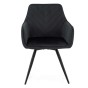 Krzesło obrotowe DC-0084-6 | Welur | Czarny | OUTLET-2