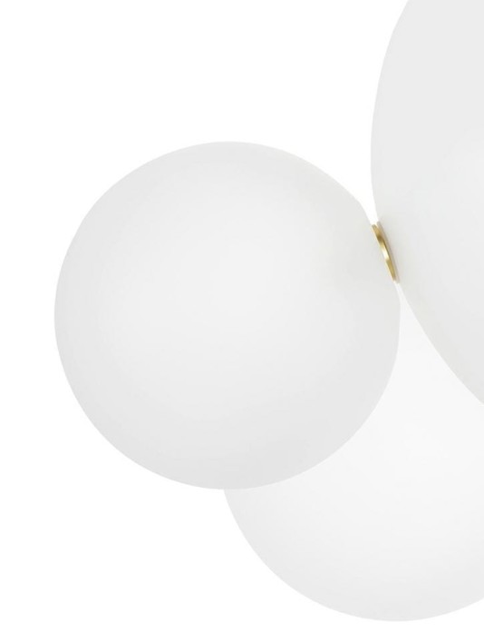 Lampa wisząca CAPRI LINE 3 złota / biała  - 180 LED, aluminium, szkło