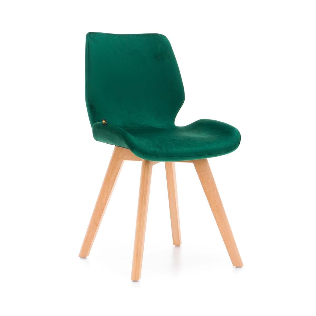 KRZESŁO SKANDYNAWSKIE ▪️ C-872 ▪️ WELUR ZIELONE | OUTLET