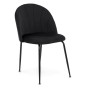 Krzesło tapicerowane DC-2139 czarny welur noga czarna | OUTLET-1