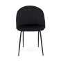 Krzesło tapicerowane DC-2139 czarny welur noga czarna | OUTLET-2
