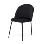 Krzesło tapicerowane DC-2139 czarny welur noga czarna | OUTLET-3