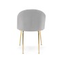 Krzesło tapicerowane DC-2139 jasny szary noga złota | OUTLET-7