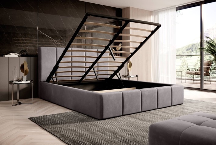 łóżko 140x200 z pojemnikiem Velutto 16