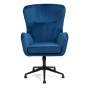 Fotel obrotowy YC-9118 | Welur | Niebieski-2