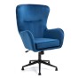 Fotel obrotowy YC-9118 | Welur | Niebieski-1