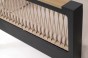 Zestaw mebli ogrodowych z aluminium SYCYLIA DUO | Czarny + imitacja drewna | Beżowe poduszki | OUTLET-10