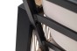 Zestaw mebli ogrodowych z aluminium SYCYLIA DUO | Czarny + imitacja drewna | Beżowe poduszki | OUTLET-20