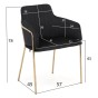 Krzesło C-900A | Welur | Beżowy | OUTLET-20