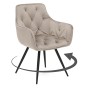 Krzesło obrotowe DC-0084-3 | welur | Ciemny Beż | OUTLET-1