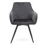 Krzesło obrotowe DC-0084-6 | welur | Szary | OUTLET-2